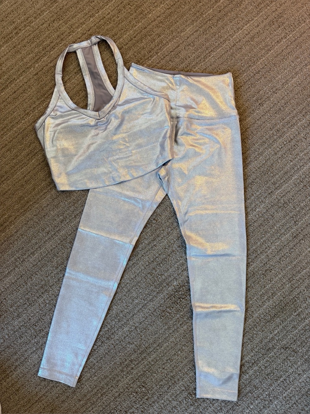 Beyond Yoga Silver Legging Set
